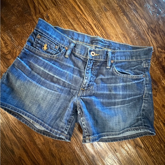 Ralph Lauren Women's Vintage Classic Denim Shorts with signature Gold Stitching - Picture 5 of 5